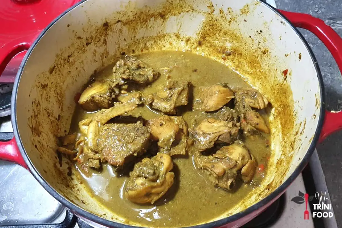 finished curry chicken