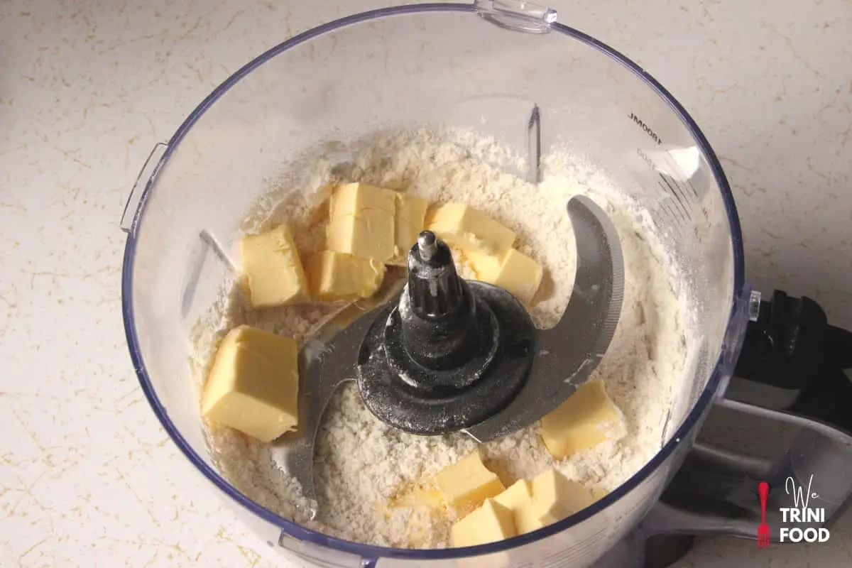 add butter to flour for baking powder biscuits