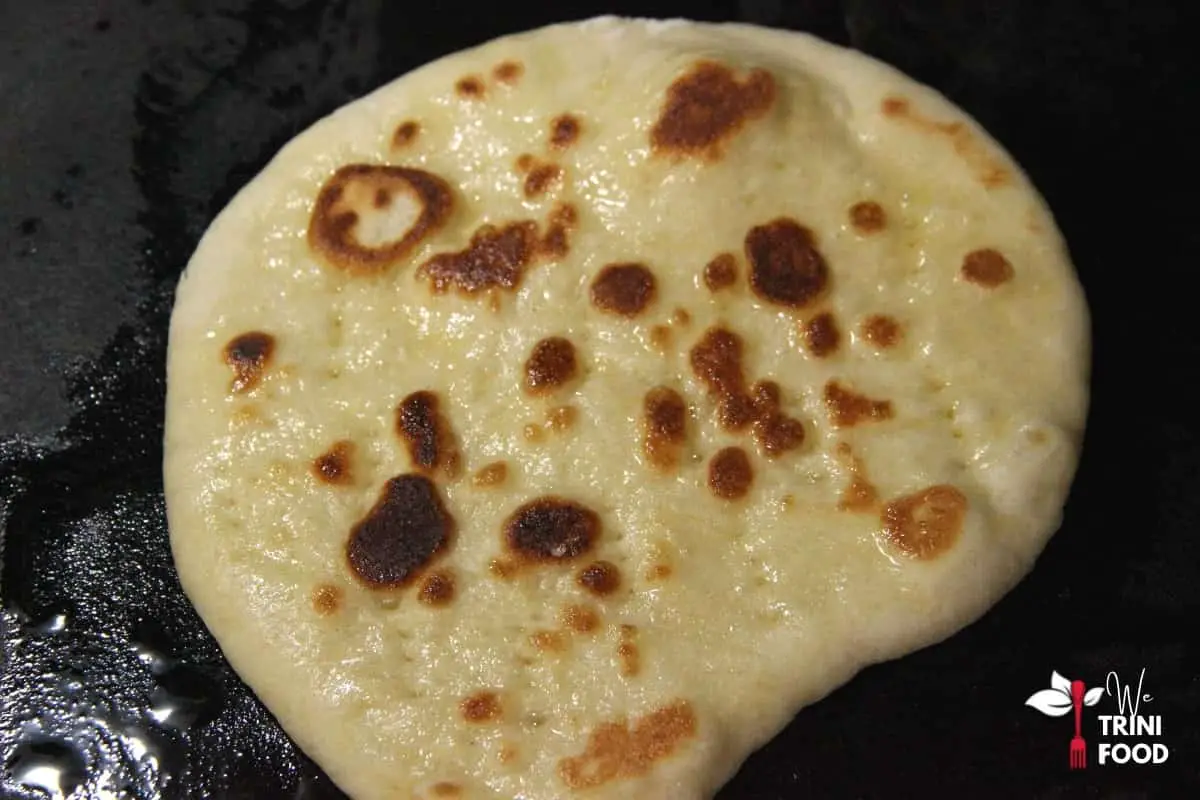 cooked garlic butter naan