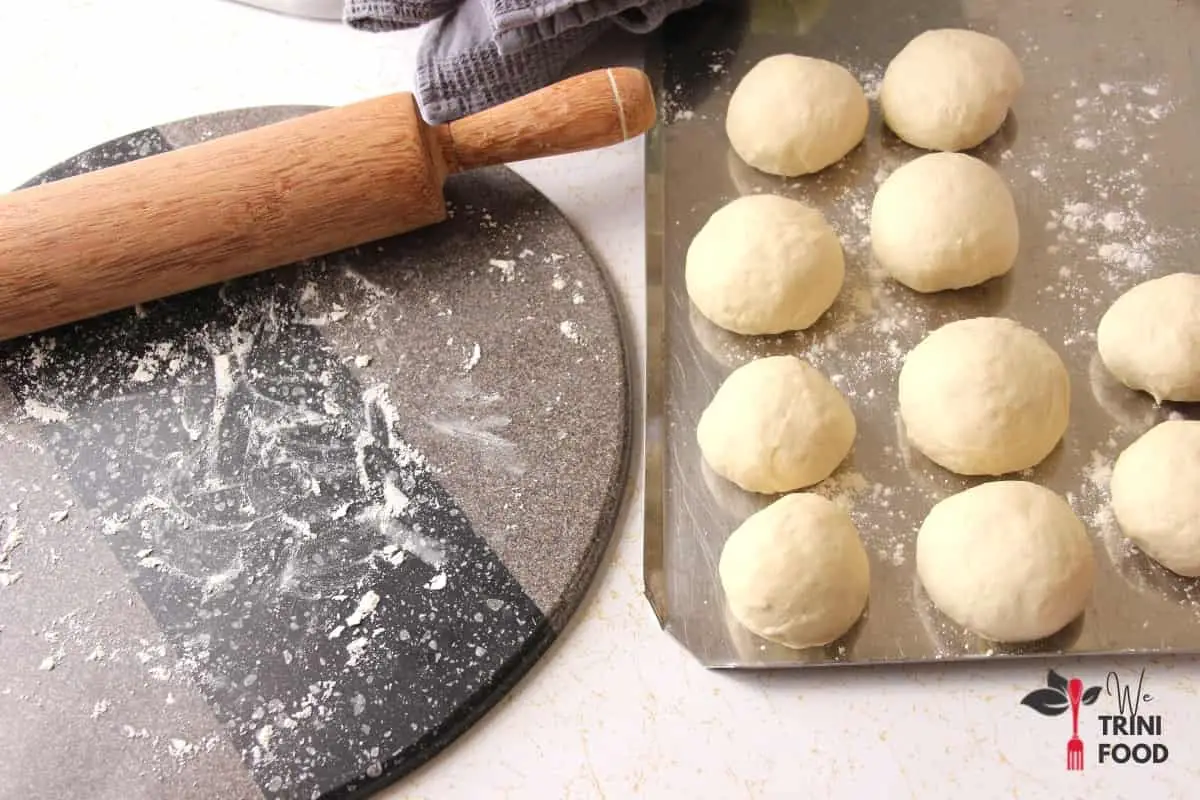divide dough into small naan dough balls