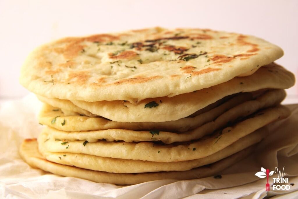Garlic Butter Naan Recipe with Yogurt and Yeast We Trini Food