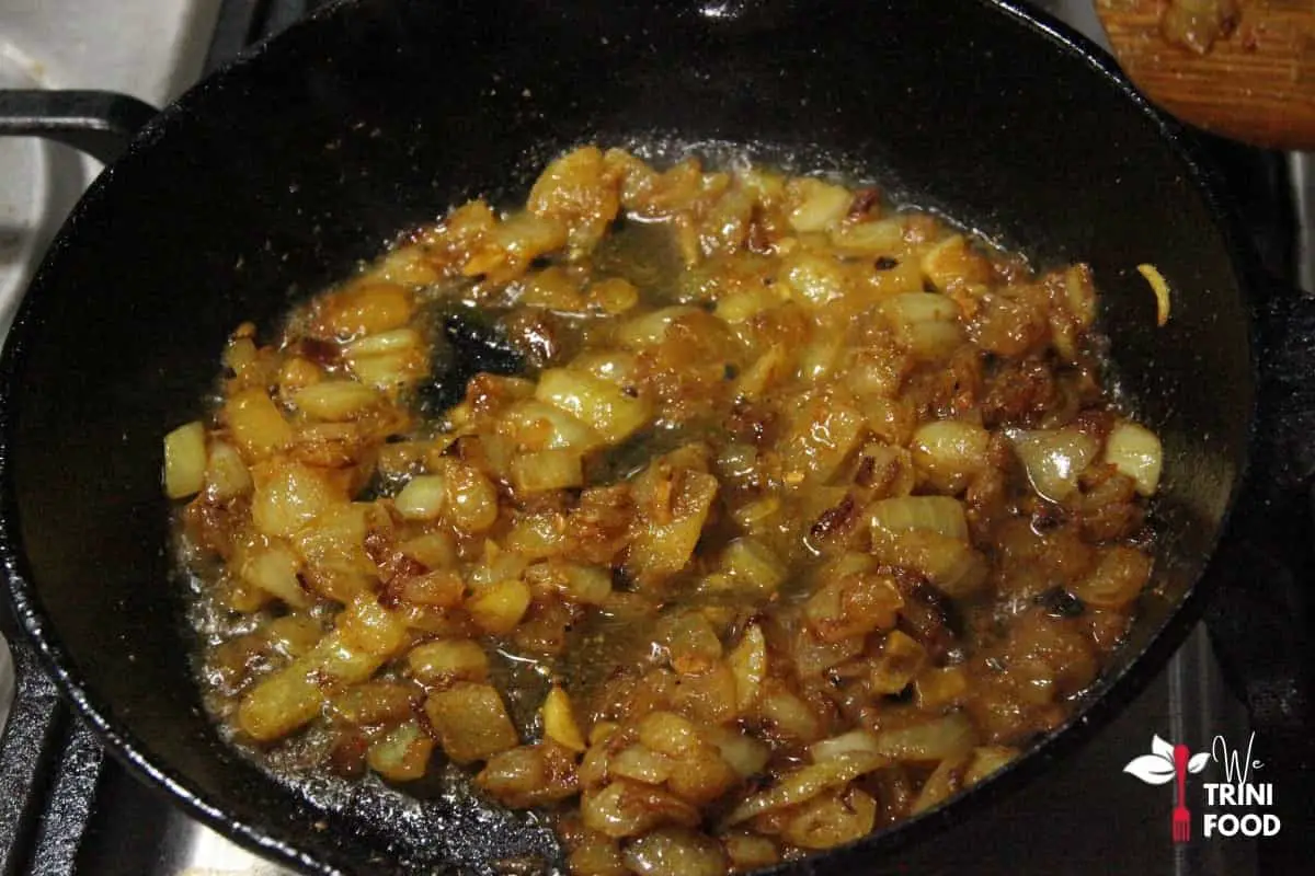 cook curry powder in slurry