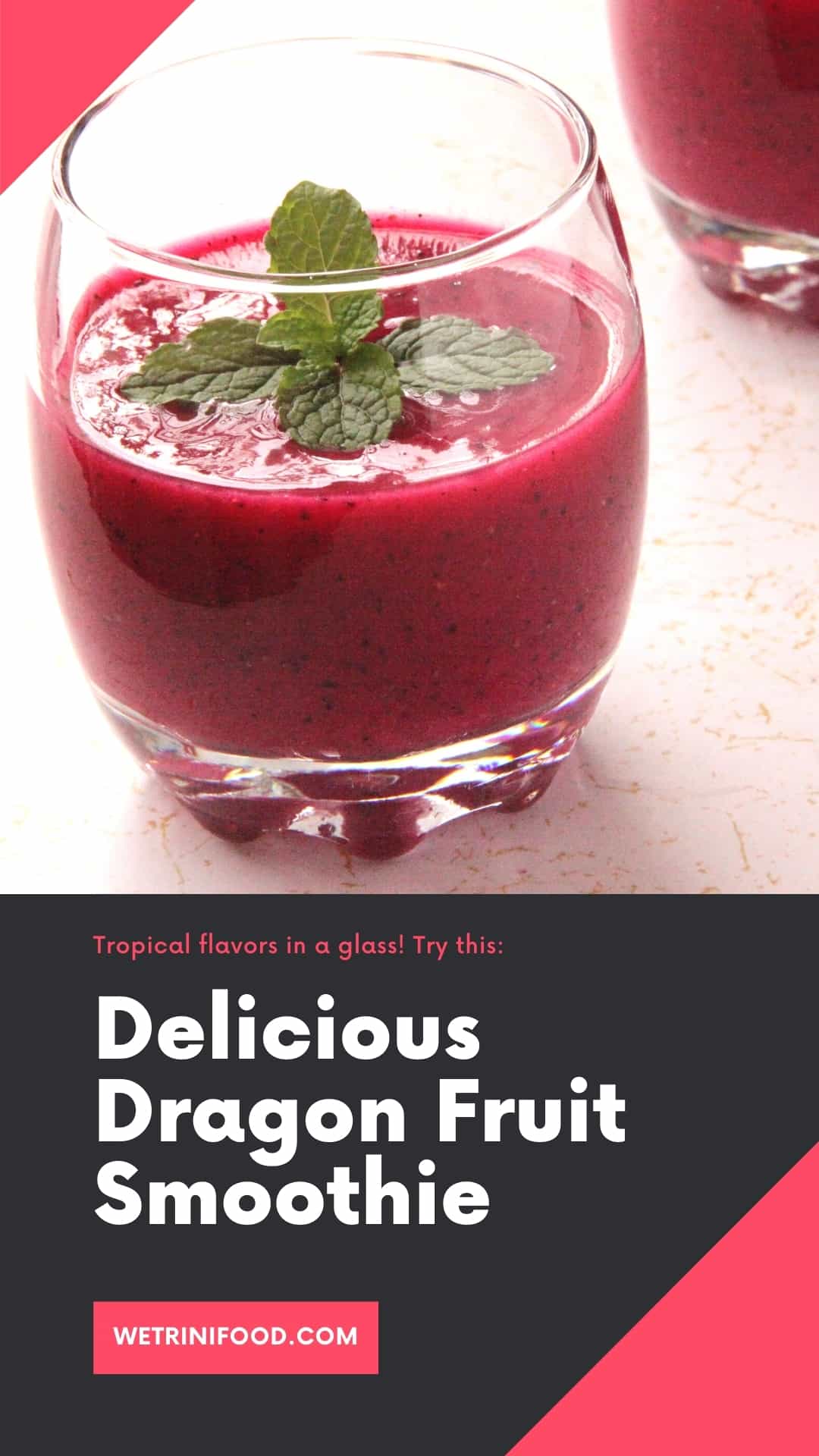 dragon fruit smoothie pinterest image