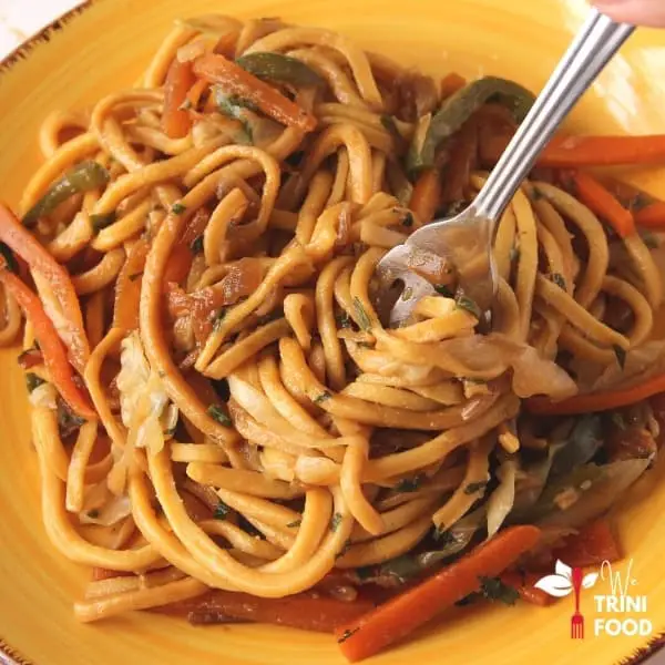 trini chow mein noodles recipe featured