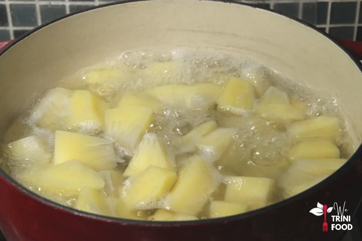boiling breadfruit