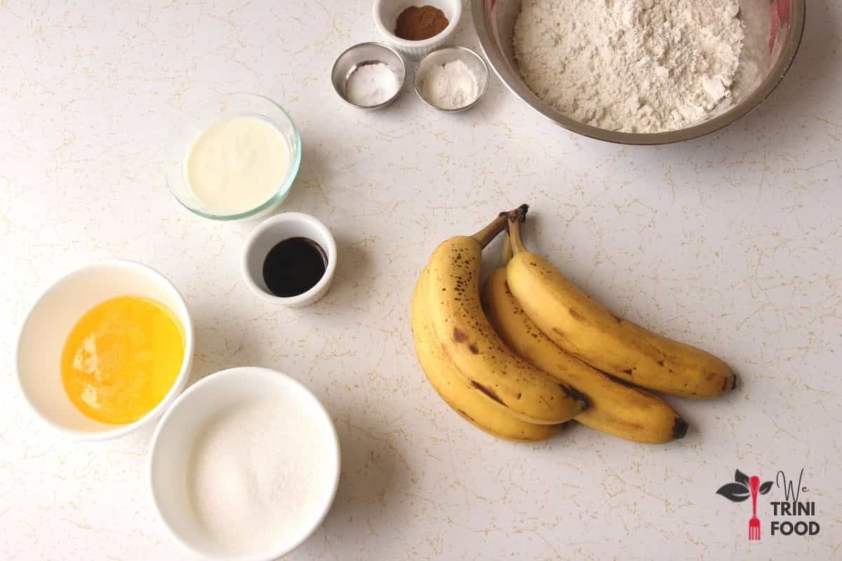 eggless banana bread ingredients
