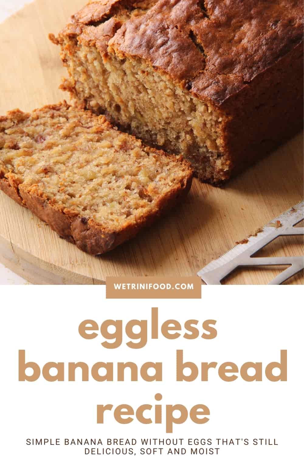 eggless banana bread pinterest image