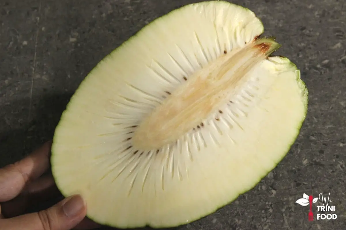 breadfruit cut in half