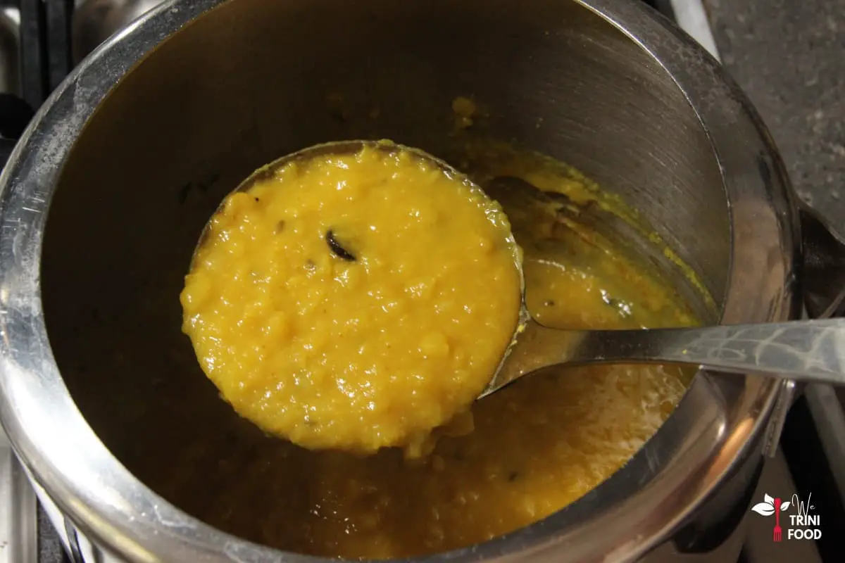 finished dhal for dhal and rice