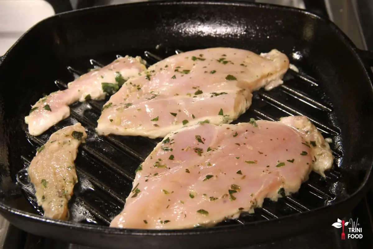 add chicken to grill pan