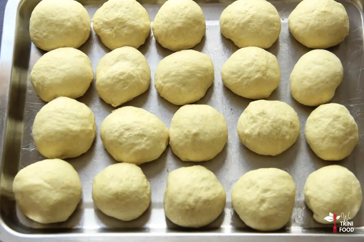 divided dough for doubles