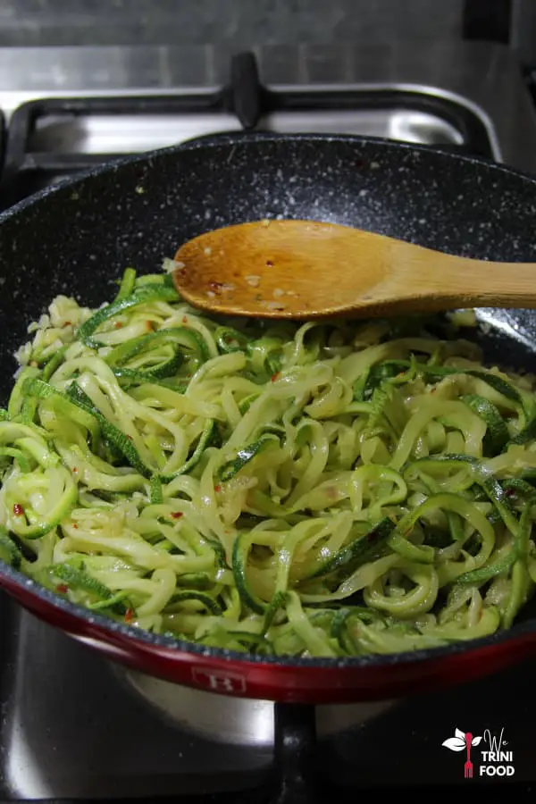 cooked zoodles
