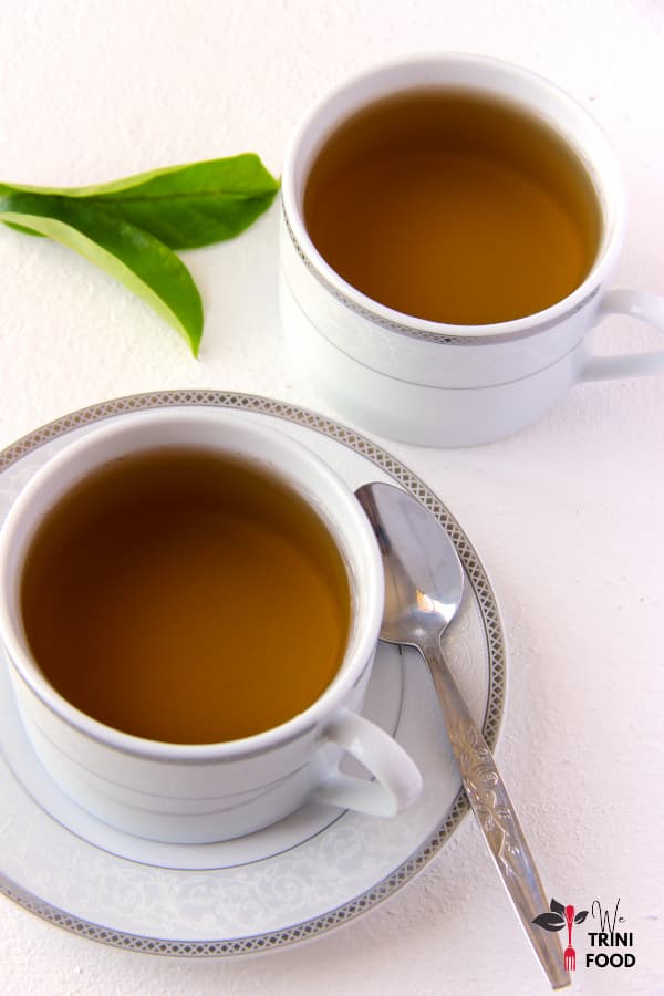 soursop tea in teacups
