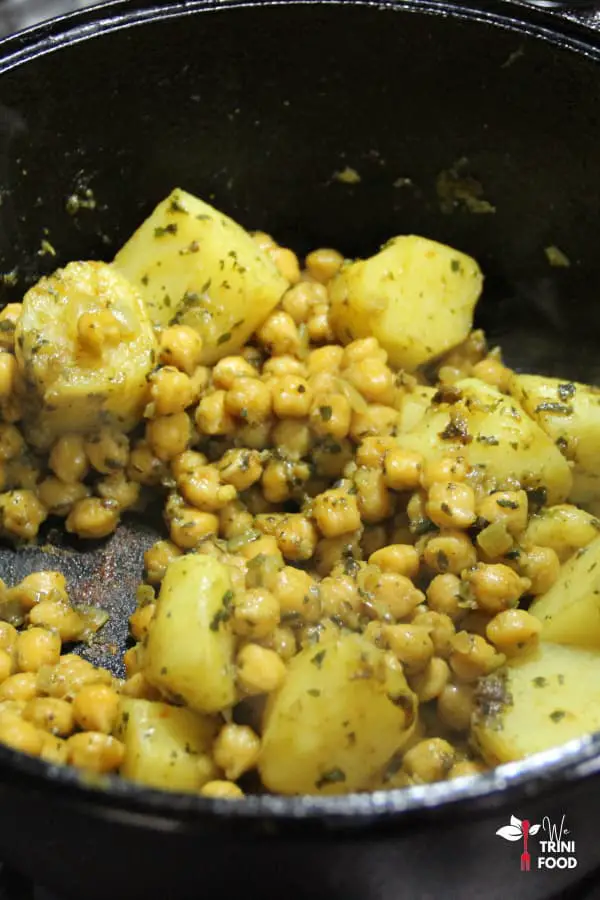 cook down channa and aloo