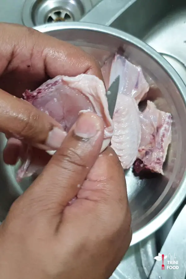 remove fat from chicken