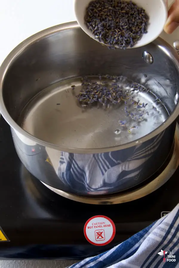 add dried lavender to syrup