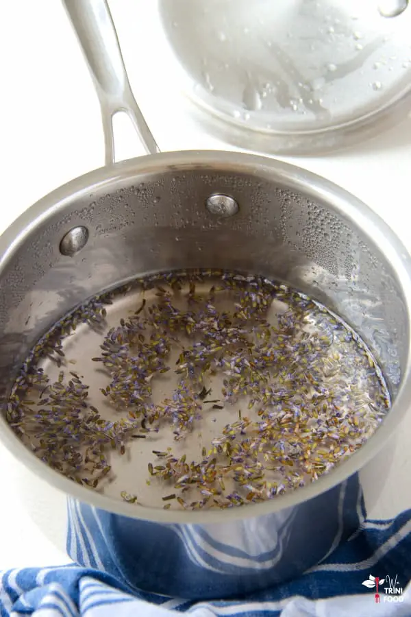 steep lavender in syrup
