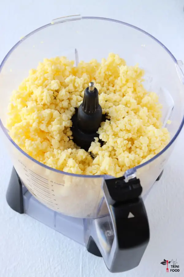 cheese crumbles in food processor