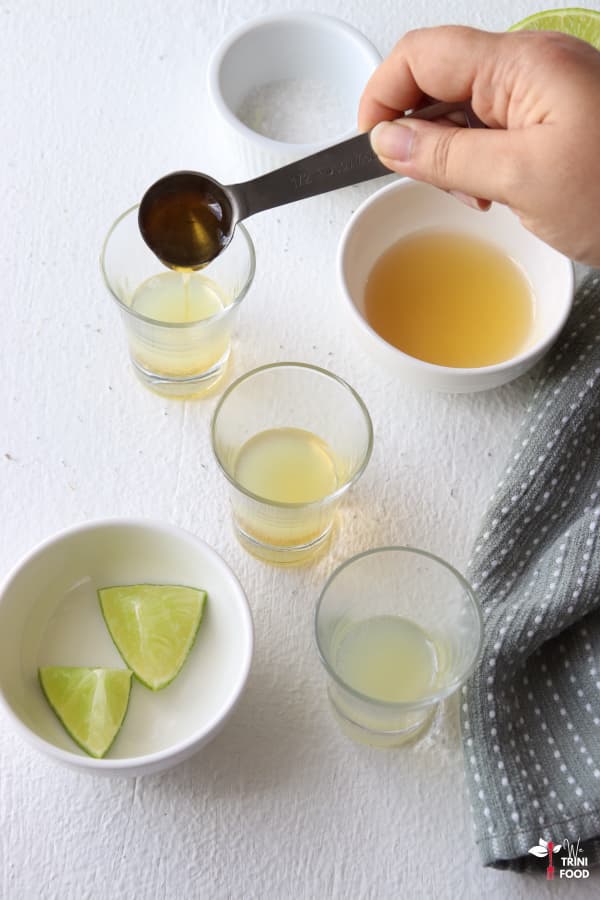 add honey to lime juice