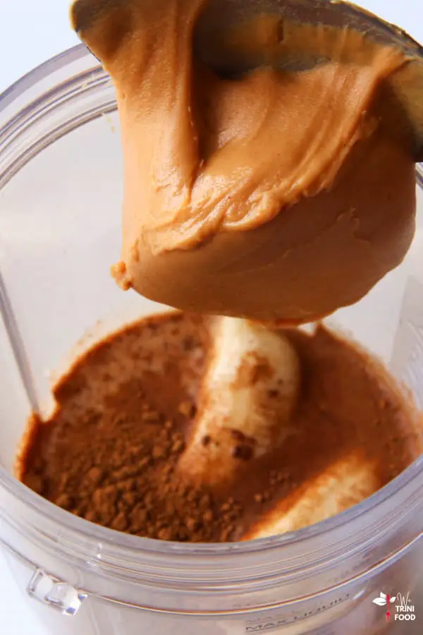 adding peanut butter for peanut punch