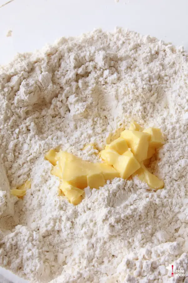 add butter to dry ingredients for coconut bake
