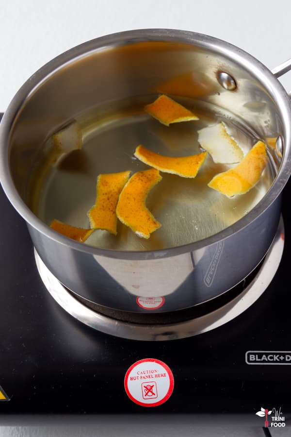 making orange peel tea