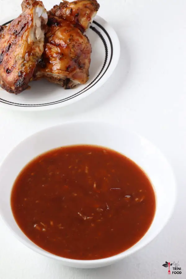 trini barbeque sauce with barbeque chicken