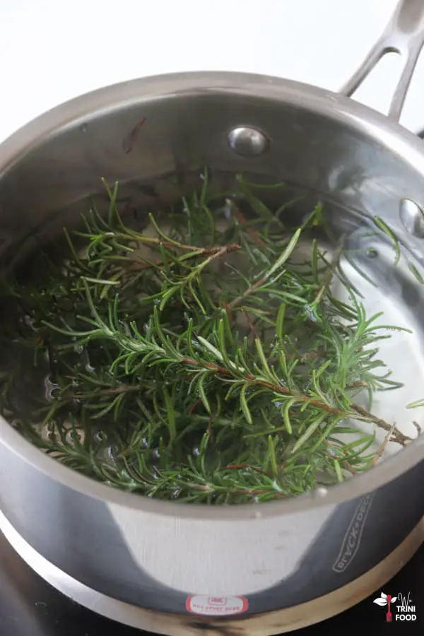 brewing rosemary branches