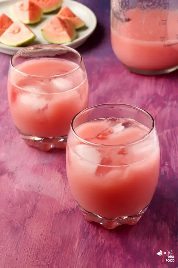 guava juice served in glasses