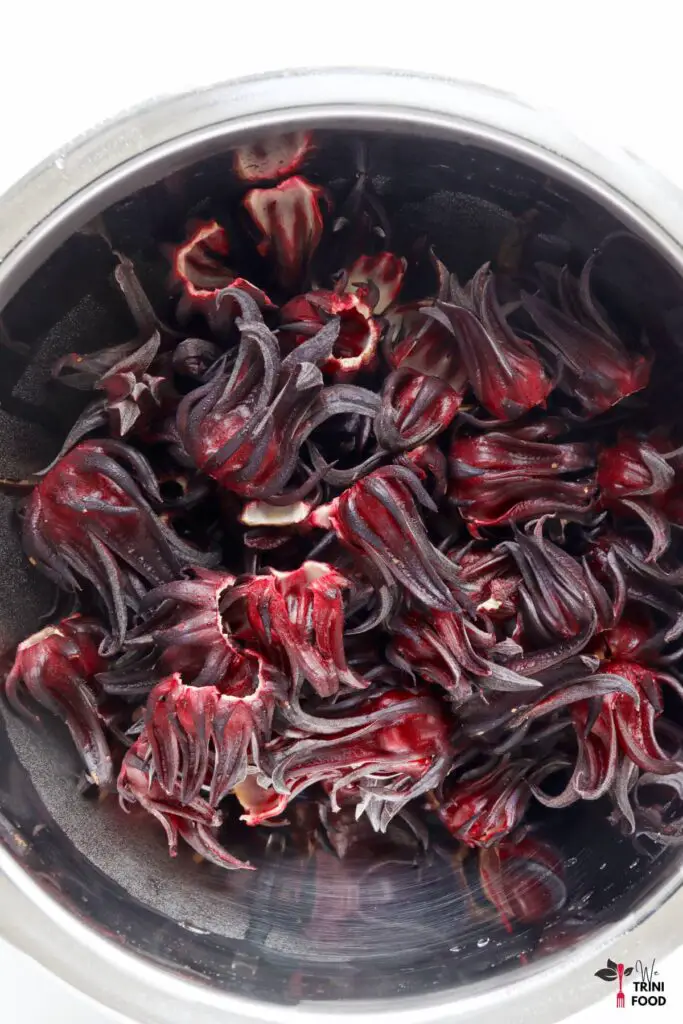 dark red sorrel cleaned in a stainless steel bowl