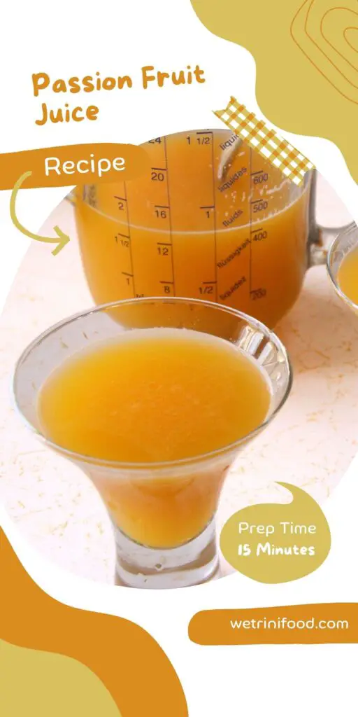 passion fruit juice recipe: prep time 15 minutes