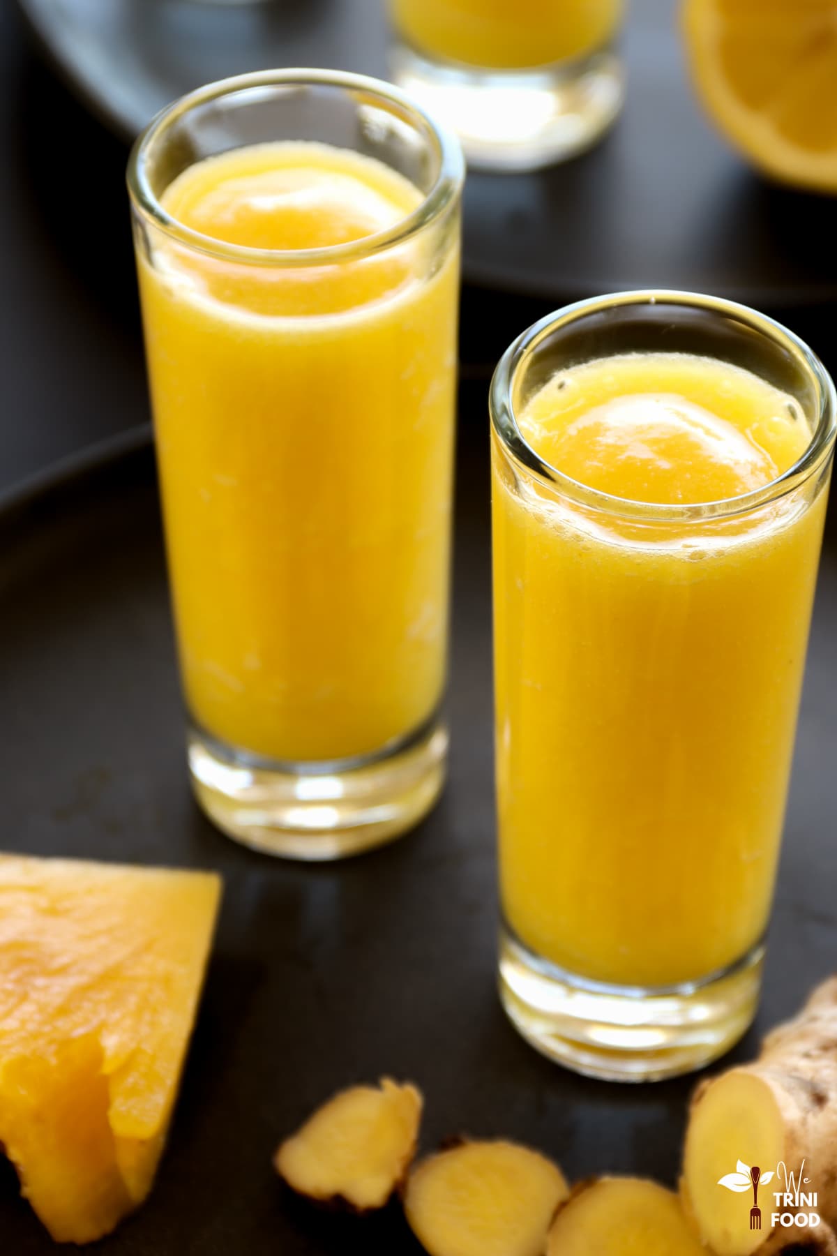 Ginger drinks: ginger pineapple lemon shots