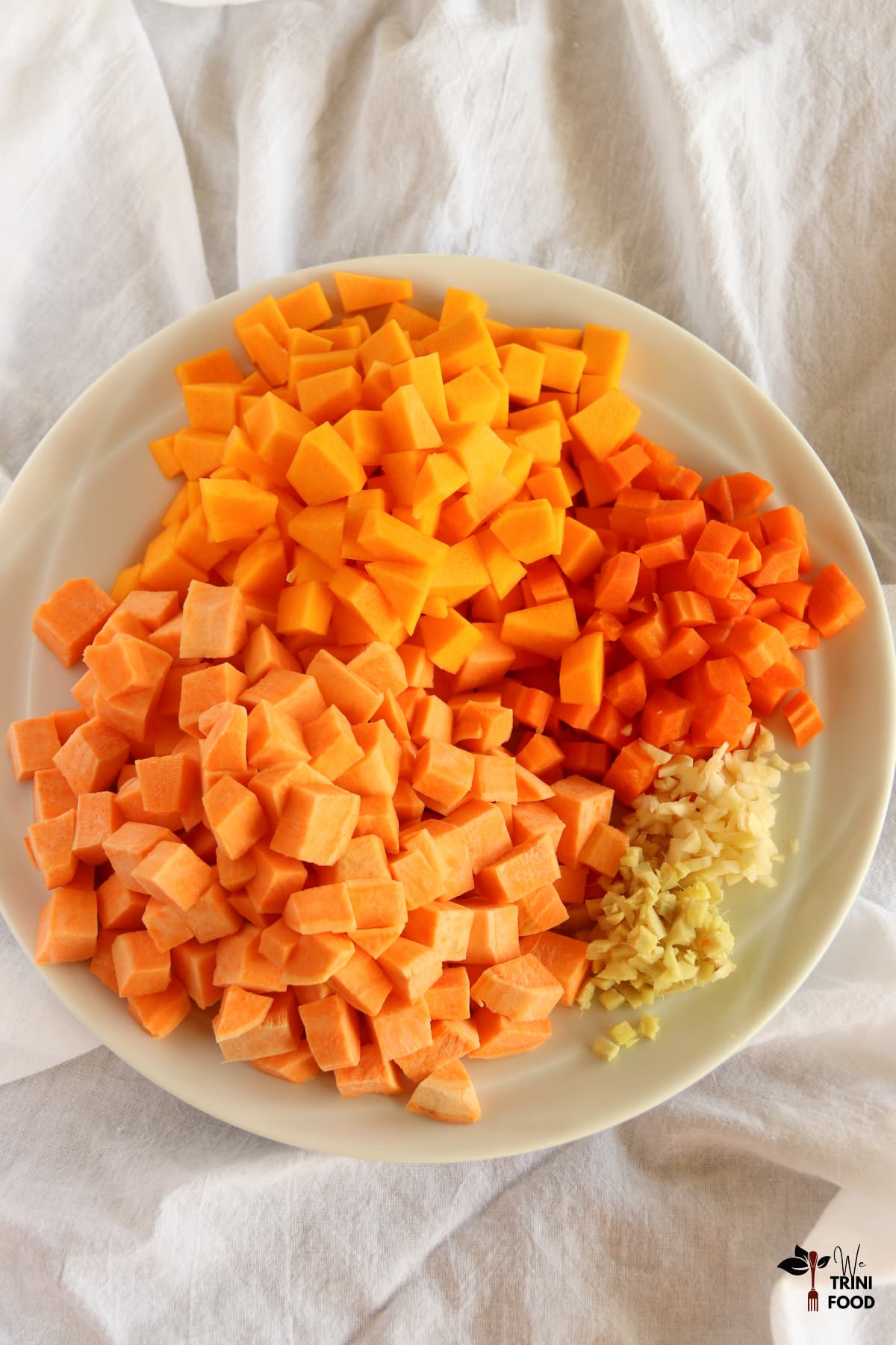 ingredients for butternut squash sweet potato soup