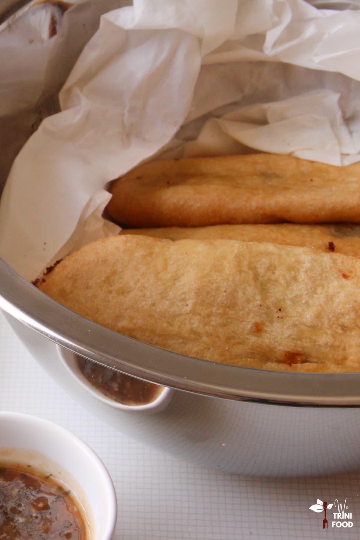 fried aloo pies in bowl
