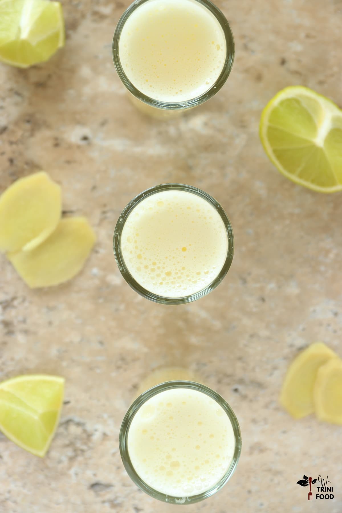 Ginger drinks: ginger lime shots