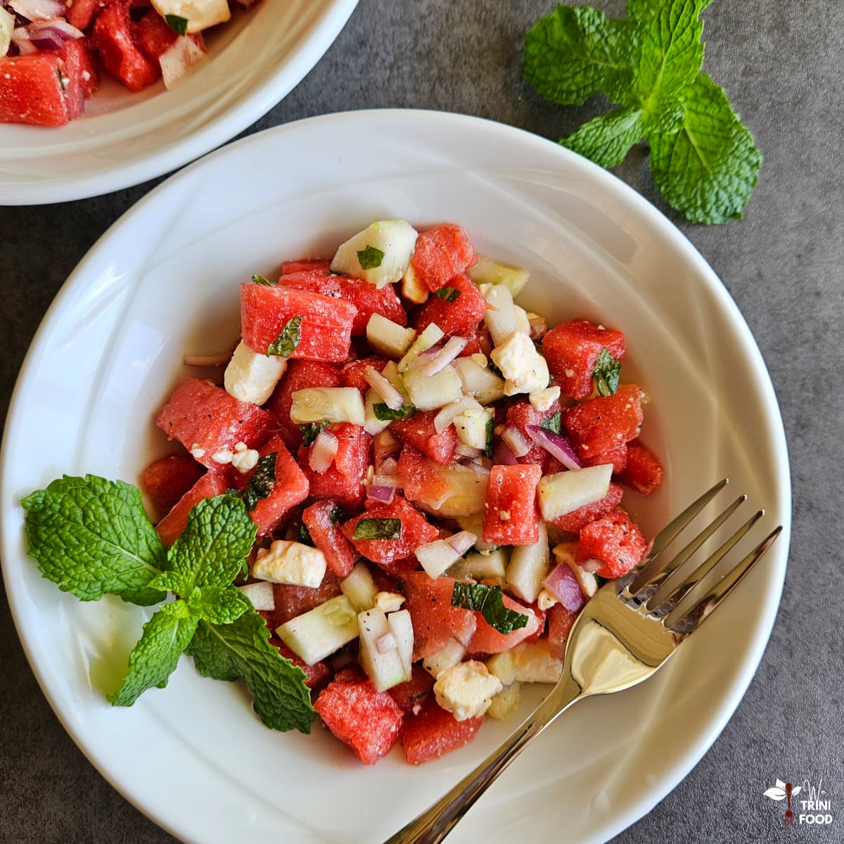 watermelon feta mint salad featured image