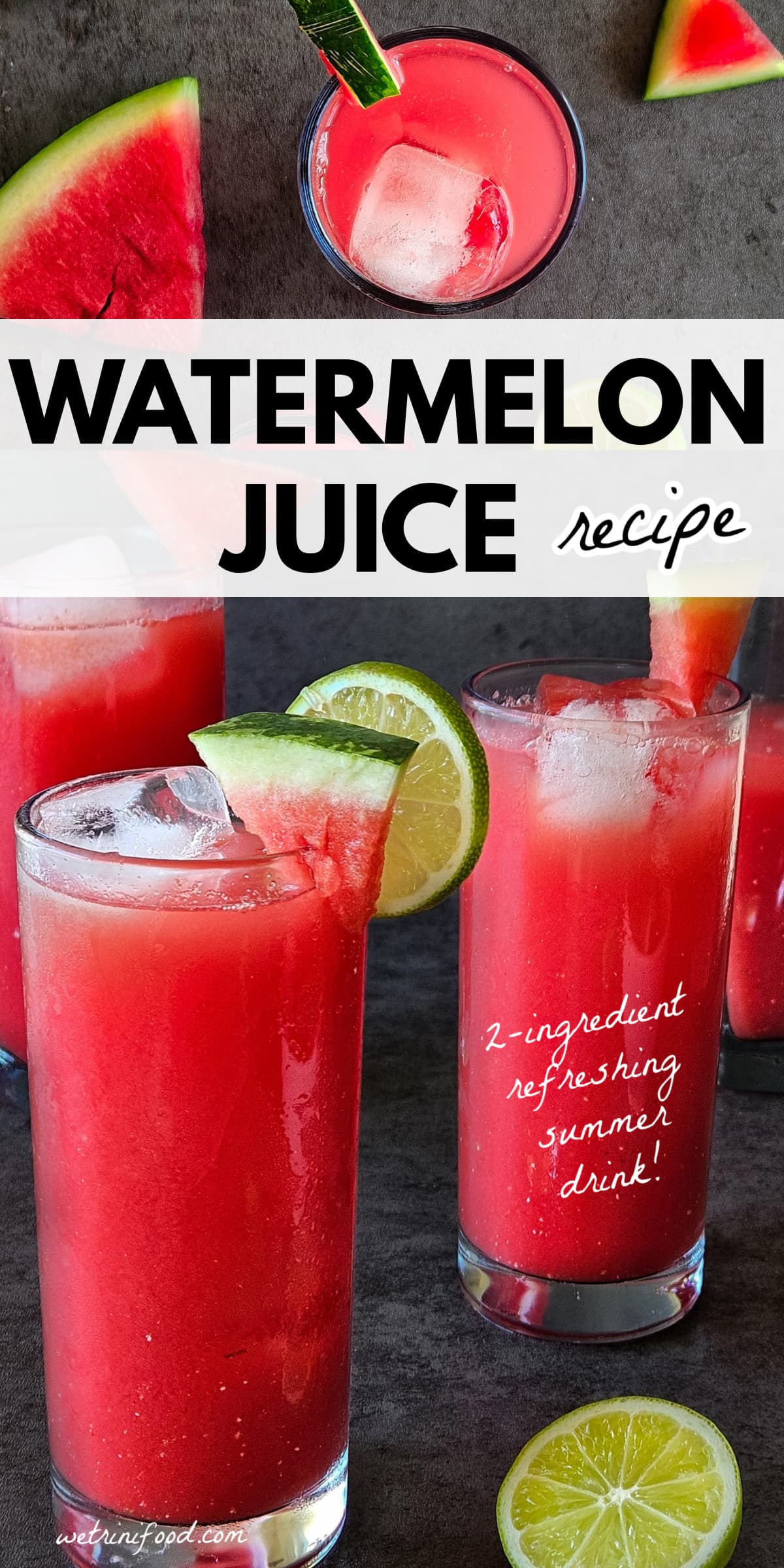 watermelon juice recipe pin