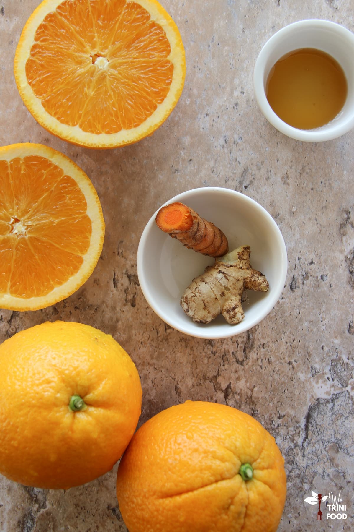 orange turmeric shots ingredients before prep