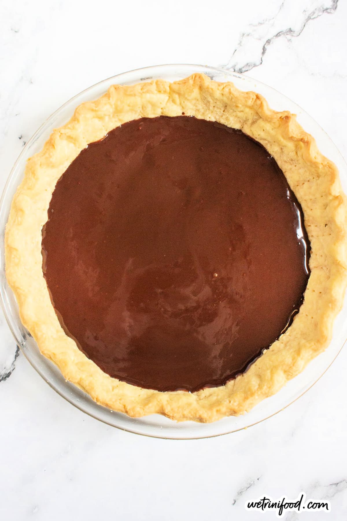 chocolate ganache layer pumpkin pie