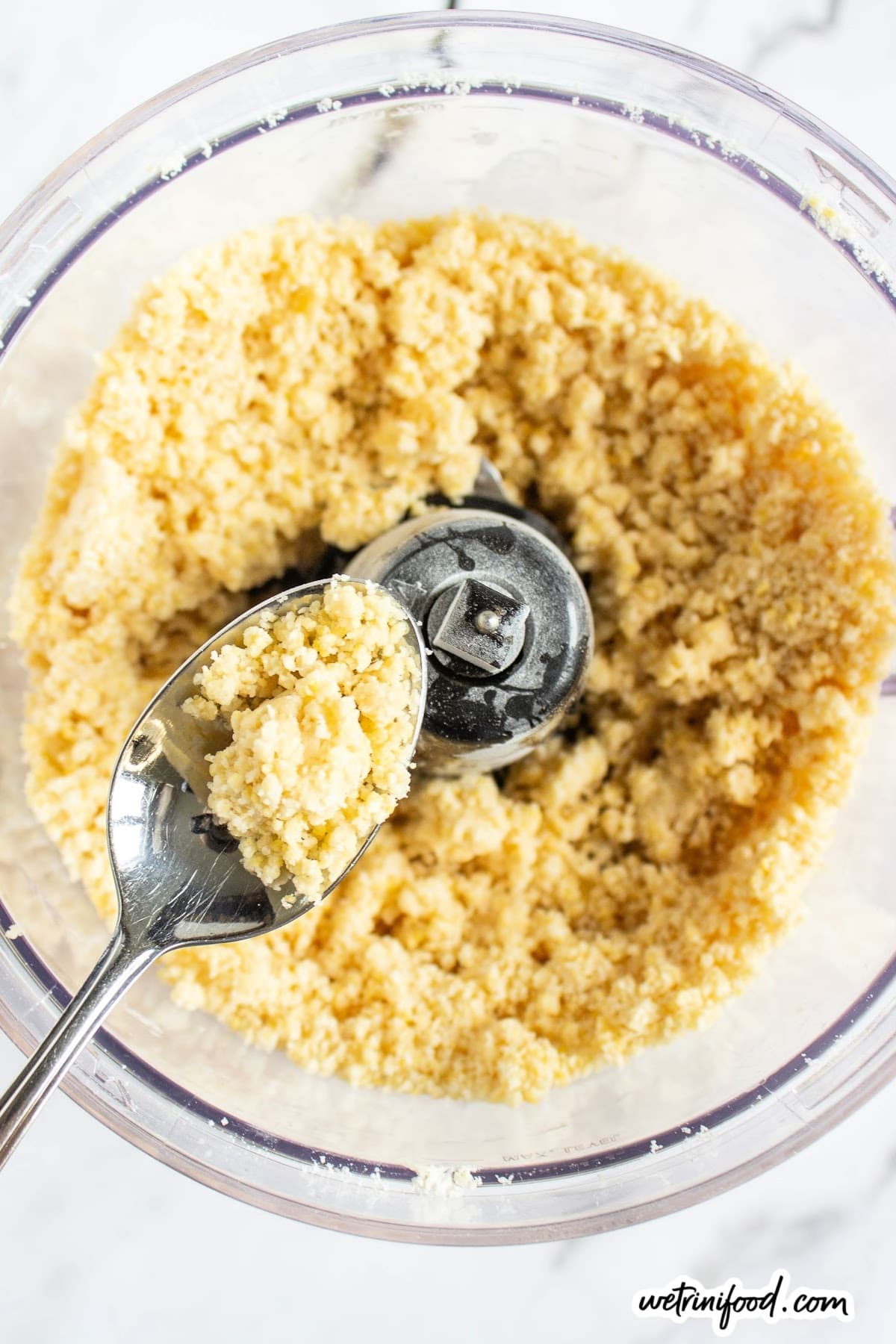 butter, egg, vanilla and flour mixed together for making pumpkin pie crust
