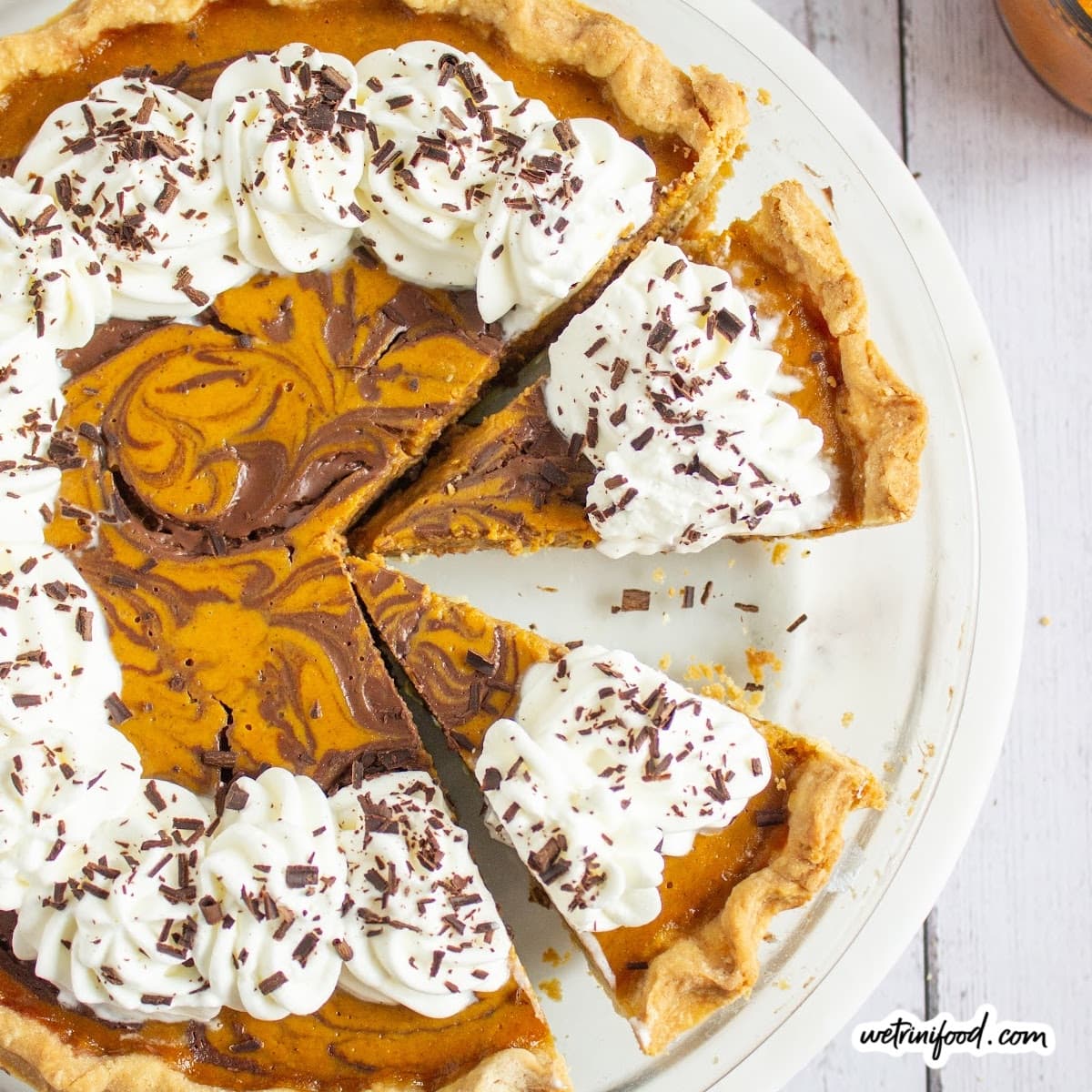 pumpkin pie with chocolate ganache featured image
