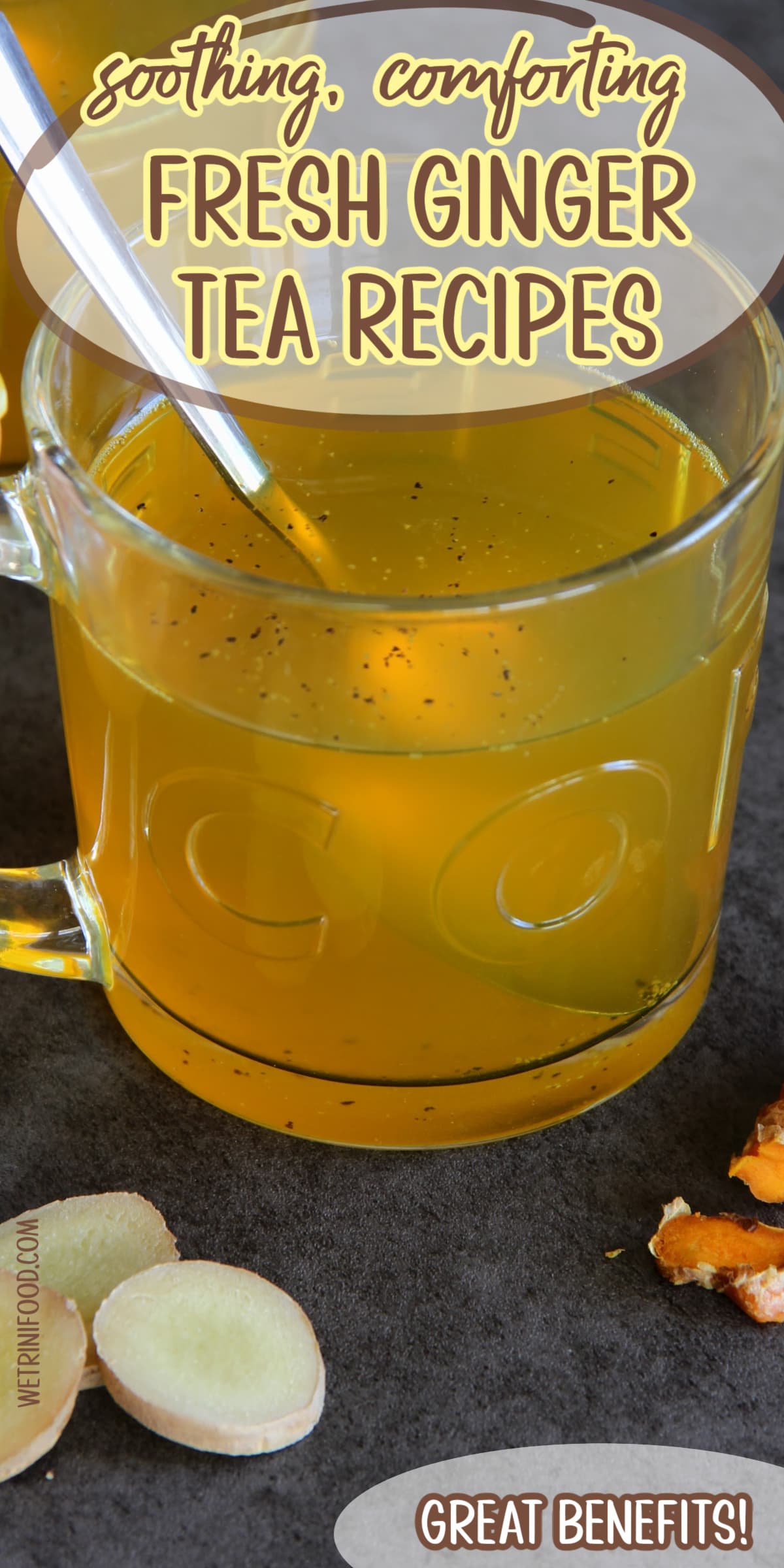 soothing, comforting fresh ginger tea recipes: great benefits on a photo of ginger turmeric tea