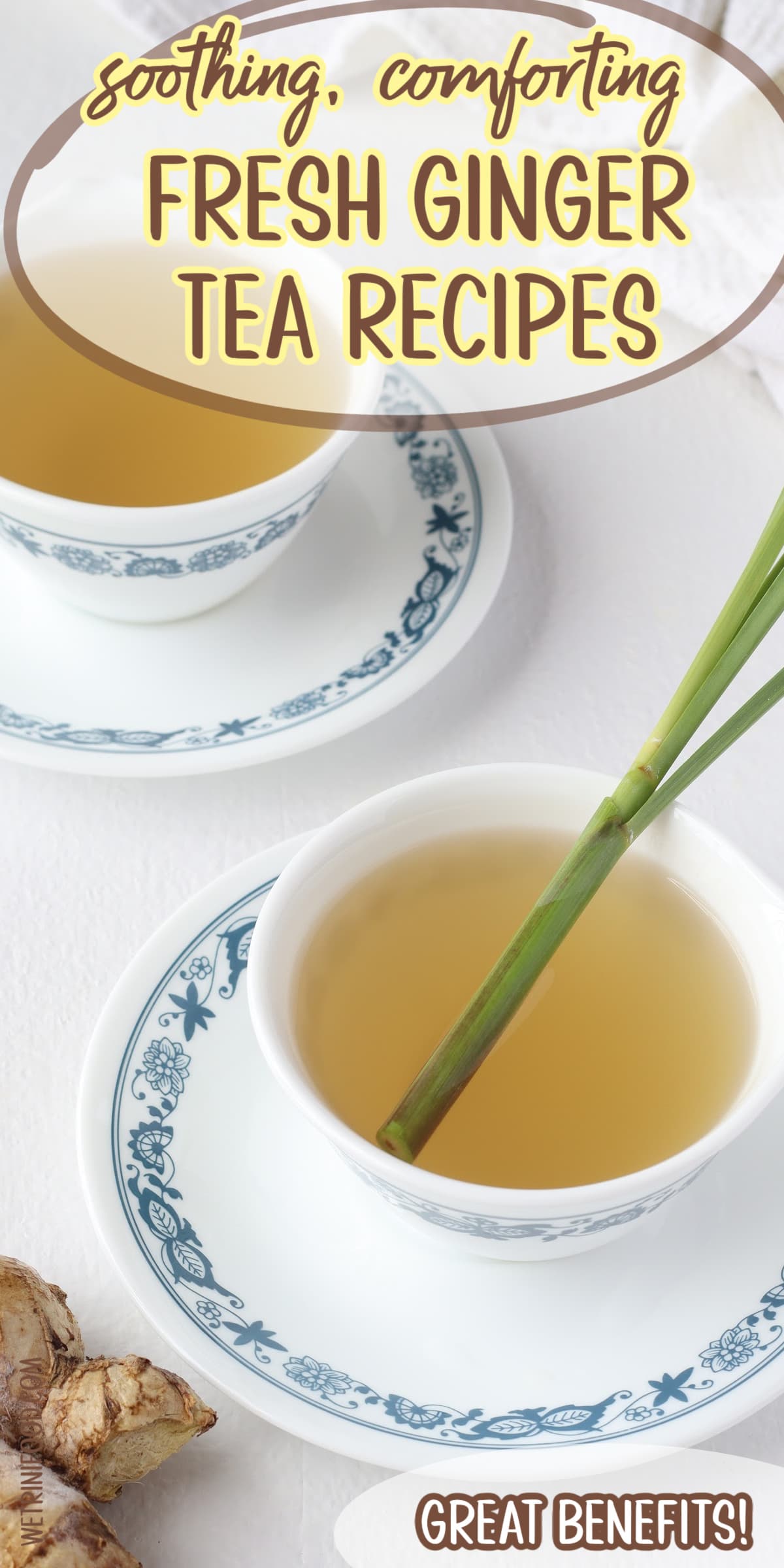 soothing, comforting fresh ginger tea recipes: great benefits on a photo of lemongrass ginger tea
