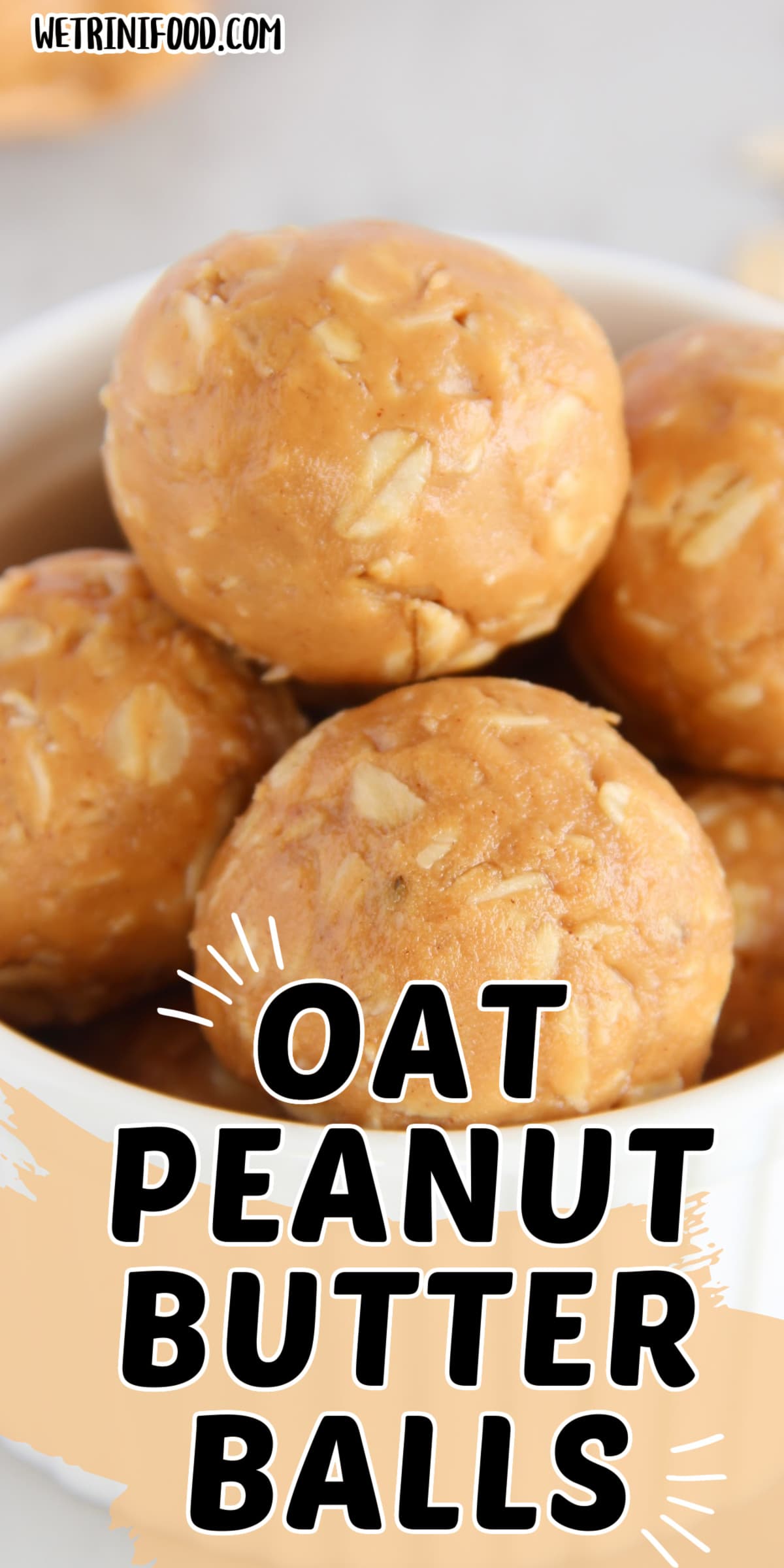 peanut butter honey oat balls pin