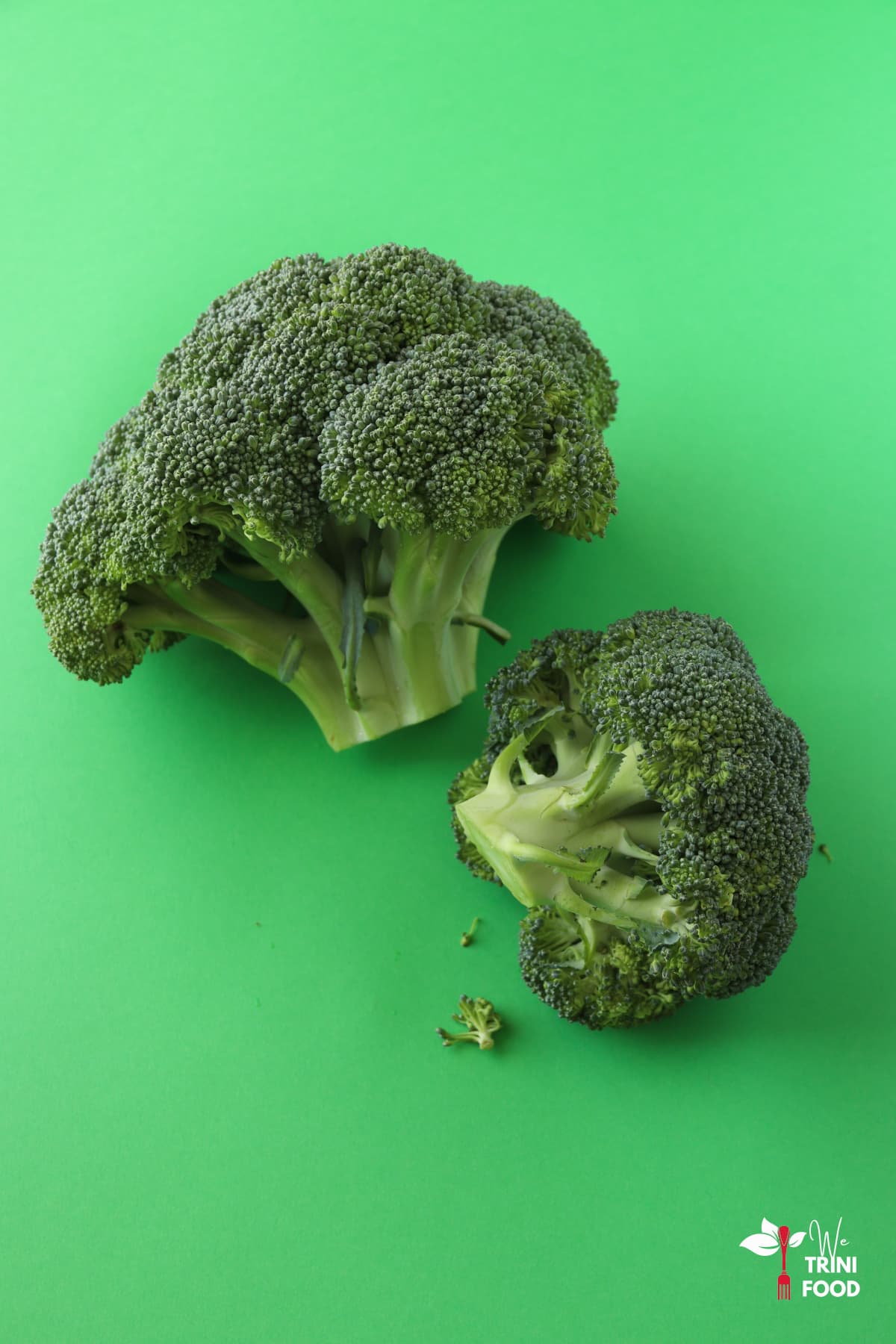 Broccoli head and stem for sauteed broccoli recipe