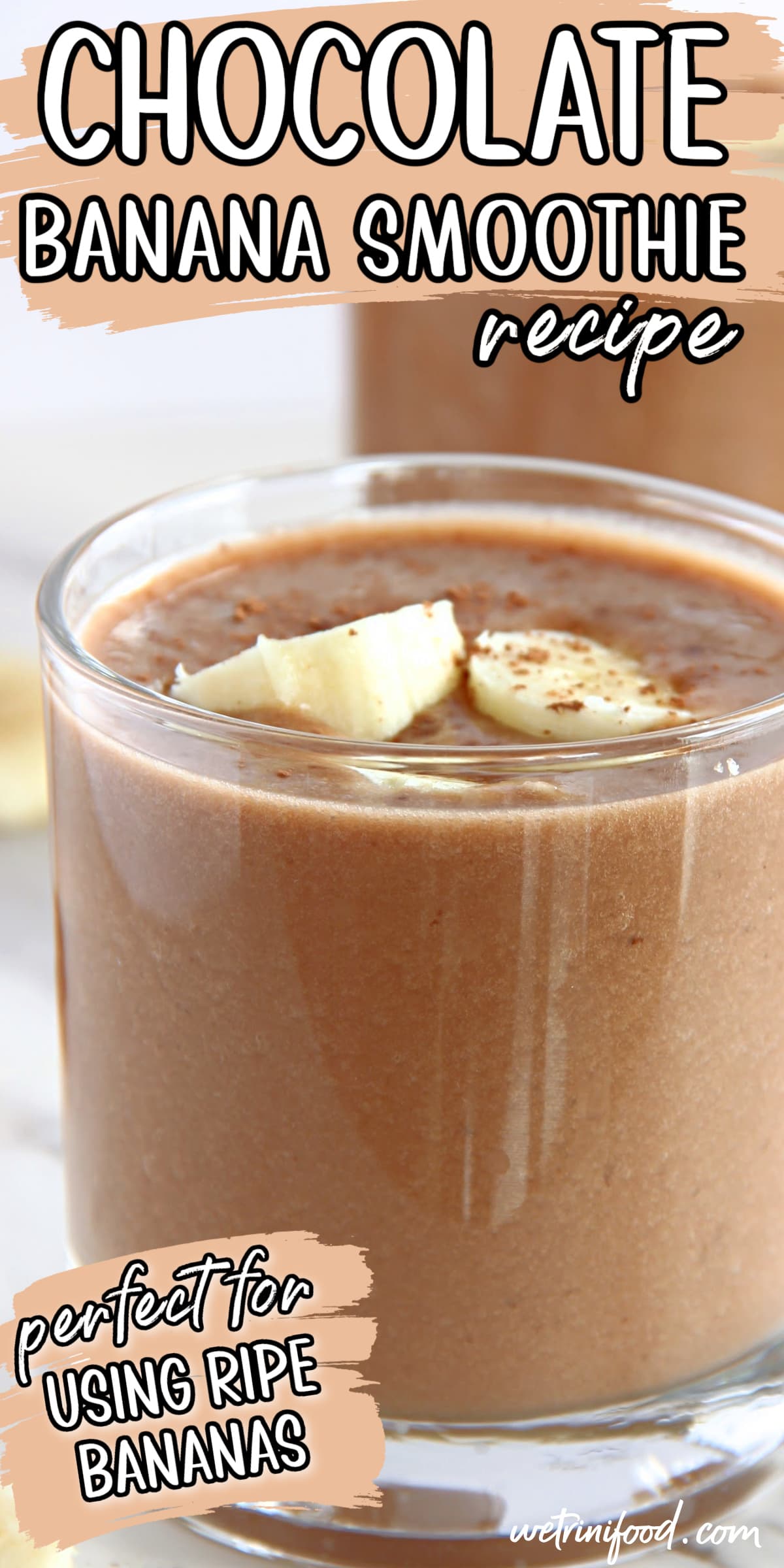 chocolate banana smoothie recipe: perfect for using ripe bananas