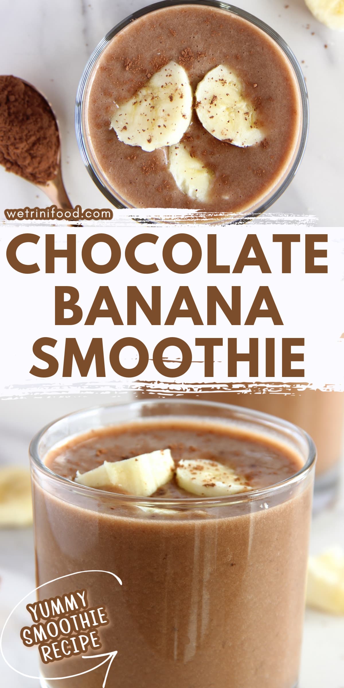 Chocolate Banana Smoothie: Yummy Smoothie Recipe with Ripe Bananas