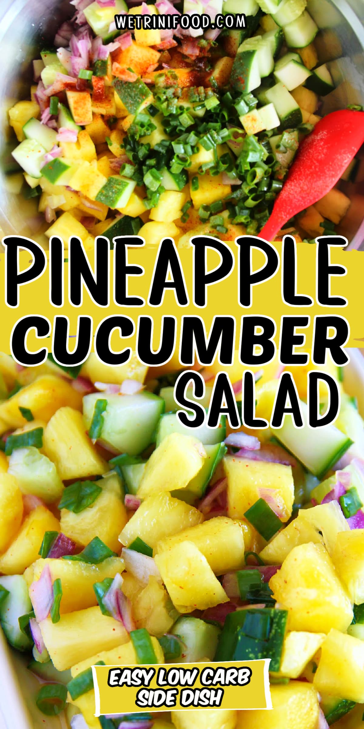 Pineapple Cucumber Salad: Easy Low Card Side Dish