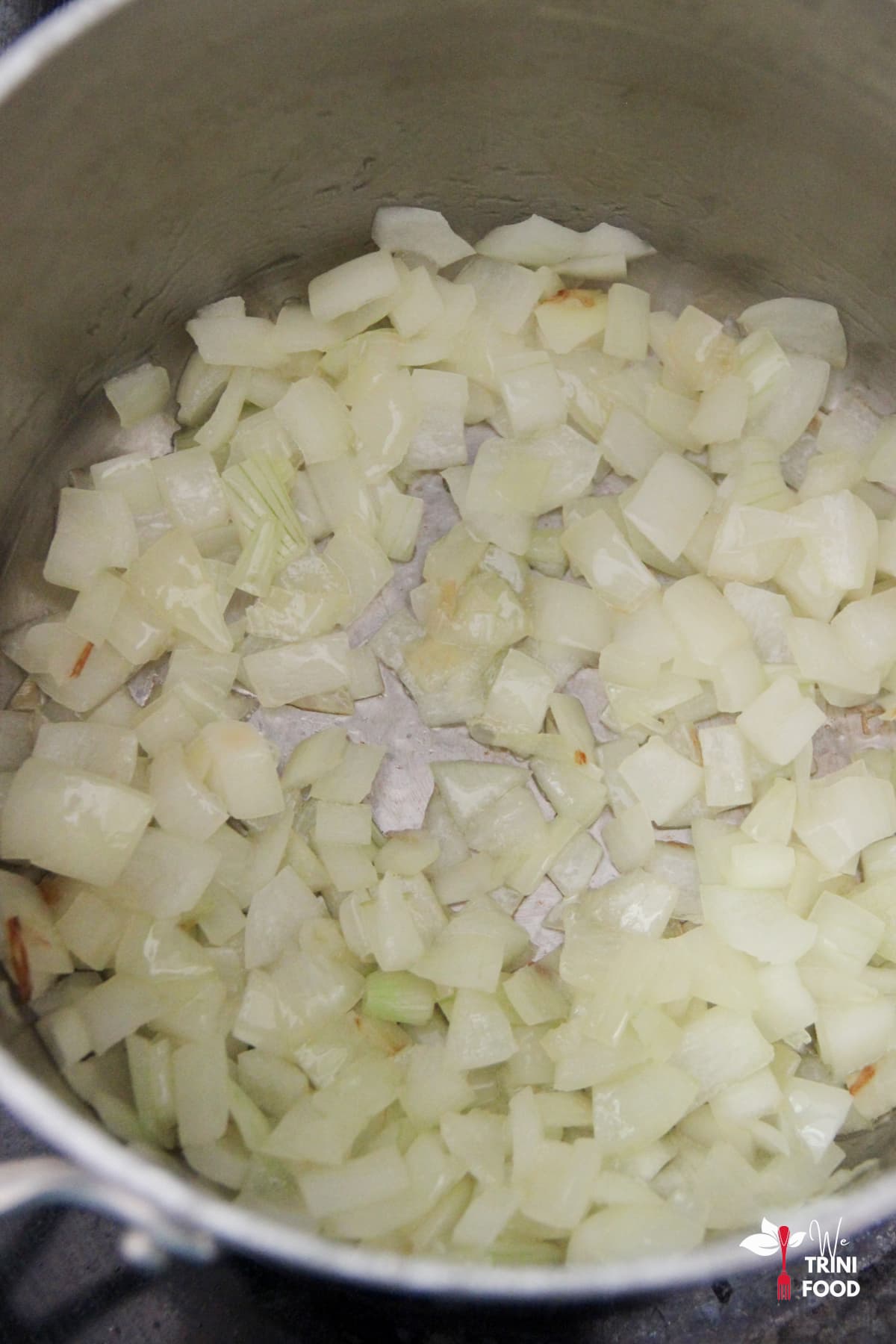 Sauteeing onions for carrot soup
