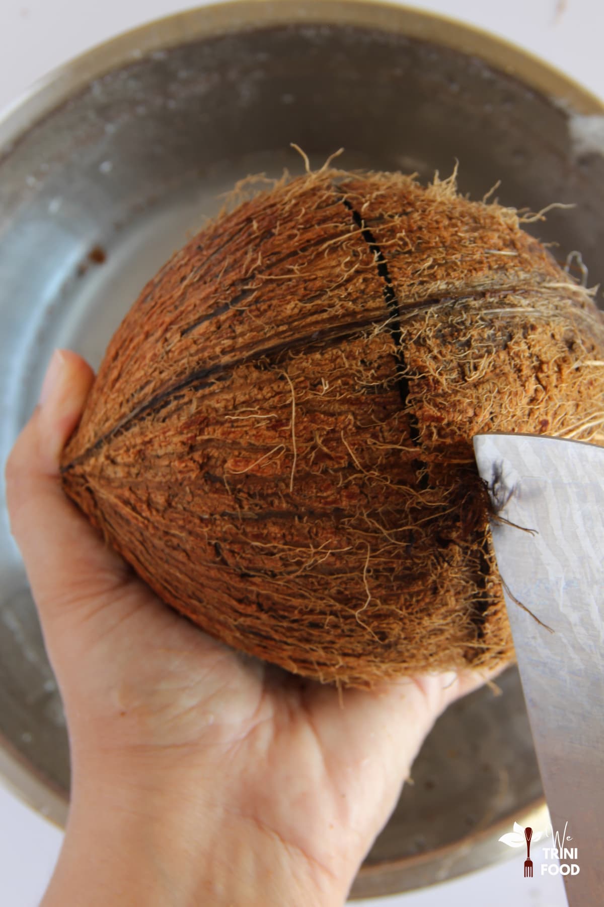 Cracked coconut for coconut bake recipe